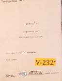 Vickers-Vickers UMAC 7, Speery Rand Control Operations and Programming Manual 1972-UMAC 7-01